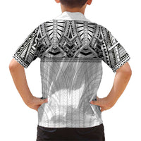 Samoan Traditional Art Tattoos Hawaiian Shirt Tatau Tribal Motifs with Ula Nifo White - Polynesian Pride