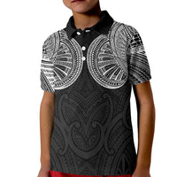 Samoan Traditional Art Tattoos Kid Polo Shirt Tatau Roman Reigns Black Color LT03 Kid Black - Polynesian Pride