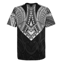 Samoan Traditional Art Tattoos Rugby Jersey Tatau Roman Reigns Black Color - Polynesian Pride