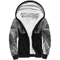 Samoan Traditional Art Tattoos Sherpa Hoodie Tatau Roman Reigns Black Color LT03 Unisex Black - Polynesian Pride