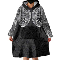 Samoan Traditional Art Tattoos Wearable Blanket Hoodie Tatau Roman Reigns Black Color LT03 - Polynesian Pride