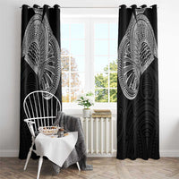 Samoan Traditional Art Tattoos Window Curtain Tatau Roman Reigns Black Color - Polynesian Pride