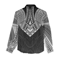Samoan Traditional Art Tattoos Women Casual Shirt Tatau Roman Reigns Black Color LT03 - Polynesian Pride