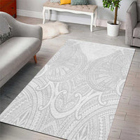 Samoan Traditional Art Tattoos Area Rug Tatau Roman Reigns White Color LT03 - Polynesian Pride