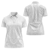 Samoan Traditional Art Tattoos Women Polo Shirt Tatau Roman Reigns White Color LT03 - Polynesian Pride