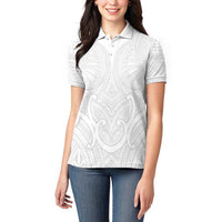 Samoan Traditional Art Tattoos Women Polo Shirt Tatau Roman Reigns White Color LT03 - Polynesian Pride