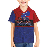 Personalised Samoan DNA-Proud of Samoa Family Matching Short Sleeve Bodycon Dress and Hawaiian Shirt Polynesian Patterns - Polynesian Pride