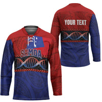 Personalised Samoan DNA-Proud of Samoa Hockey Jersey Polynesian Patterns - Polynesian Pride