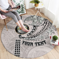 Custom Hawaii James Campbell High School Round Carpet Tribal Kakau Pattern LT03 - Polynesian Pride