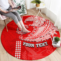 Hawaii Kalani High School Round Carpet Tribal Kakau Pattern LT03 - Polynesian Pride