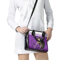 Custom New Zealand Womens Day Shoulder Handbag Traditional Maori Woman Polynesian Pattern Purple Color LT03 - Polynesian Pride