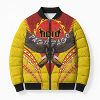 American Samoa Fautasi Race Bomber Puffer Jacket Pago Pago-Aeto Samoan Tattoo and Eagle