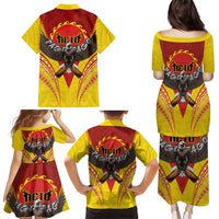 American Samoa Fautasi Race Family Matching Puletasi and Hawaiian Shirt Pago Pago-Aeto Samoan Tattoo and Eagle LT03 - Polynesian Pride