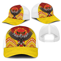 American Samoa Fautasi Race Mesh Trucker Cap Pago Pago-Aeto Samoan Tattoo and Eagle