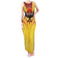 American Samoa Fautasi Race Tank Maxi Dress Pago Pago-Aeto Samoan Tattoo and Eagle