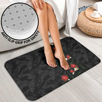 Hawaiian Taro Leaves-Hibiscus and Plumeria Bathroom Set Floral Tribal Tattoo Motif