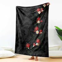 Hawaiian Taro Leaves-Hibiscus and Plumeria Blanket Floral Tribal Tattoo Motif
