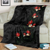 Hawaiian Taro Leaves-Hibiscus and Plumeria Blanket Floral Tribal Tattoo Motif