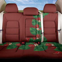 Hawaiian Taro Leaves-Hibiscus and Plumeria Back Car Seat Cover Polynesian Art-Kakau Tattoo Red LT03 One Size Red - Polynesian Pride