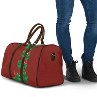 Hawaiian Taro Leaves-Hibiscus and Plumeria Travel Bag Polynesian Art-Kakau Tattoo Red LT03 - Polynesian Pride