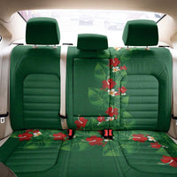 Hawaiian Taro Leaves-Hibiscus and Plumeria Back Car Seat Cover Polynesian Art-Kakau Tattoo Green LT03 - Polynesian Pride