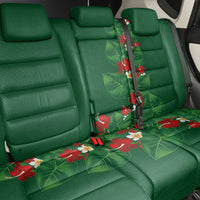 Hawaiian Taro Leaves-Hibiscus and Plumeria Back Car Seat Cover Polynesian Art-Kakau Tattoo Green LT03 - Polynesian Pride
