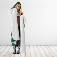 Hawaiian Taro Leaves-Hibiscus and Plumeria Hooded Blanket Polynesian Art-Kakau Tattoo Green LT03 - Polynesian Pride