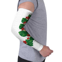 Hawaiian Taro Leaves-Hibiscus and Plumeria Arm Sleeves Polynesian Art-Kakau Tattoo White