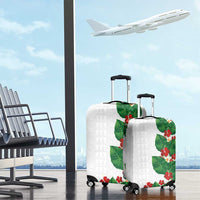 Hawaiian Taro Leaves-Hibiscus and Plumeria Luggage Cover Polynesian Art-Kakau Tattoo White LT03 - Polynesian Pride