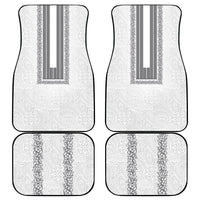 Philippines Polynesian Jasmine Pattern Car Mats With Barong Tagalog White Style LT03 - Polynesian Pride