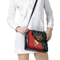 Tonga Ngatu and Australia Together Shoulder Handbag Polynesian Humpback Whale and Aboriginal Kangaroo