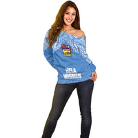 Hela Wigmen Rugby Off Shoulder Sweater Papua New Guinea Polynesian Tattoo LT03 - Polynesian Pride