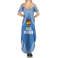 Hela Wigmen Rugby Summer Maxi Dress Papua New Guinea Polynesian Tattoo LT03 - Polynesian Pride