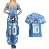 Custom Hela Wigmen Rugby Couples Matching Summer Maxi Dress and Hawaiian Shirt Papua New Guinea Polynesian Tattoo LT03 - Polynesian Pride