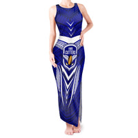 Custom Kimbe Cutters Rugby Tank Maxi Dress Papua New Guinea Polynesian Tattoo Blue Version LT03 Women Blue - Polynesian Pride