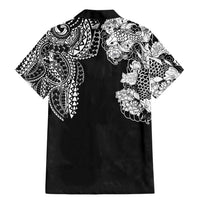 Japanese Irezumi and Hawaiian Polynesian Art Tattoo Family Matching Mermaid Dress and Hawaiian Shirt Black Color LT03 - Polynesian Pride