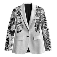 Japanese Irezumi and Hawaiian Polynesian Art Tattoo Blazer White Color LT03 Unisex White - Polynesian Pride