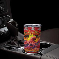 Hawaii KaUla Wena Octopus Tumbler Cup Oceanic Red with Corals and Tropical On Sunset Landscape LT03 - Polynesian Pride