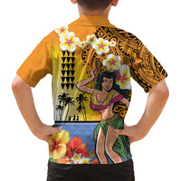 Happy Lei Day Family Matching Summer Maxi Dress and Hawaiian Shirt Hula Girl Polynesian Flower Kakau Pattern LT03 - Polynesian Pride
