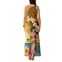 Happy Lei Day Family Matching Tank Maxi Dress and Hawaiian Shirt Hula Girl Polynesian Flower Kakau Pattern LT03 - Polynesian Pride