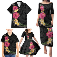 Hawaiian Plumeria and Hibiscus Family Matching Puletasi and Hawaiian Shirt Colorful Style LT03 - Polynesian Pride