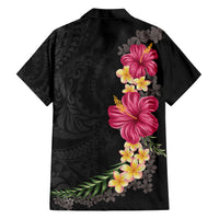 Hawaiian Plumeria and Hibiscus Family Matching Short Sleeve Bodycon Dress and Hawaiian Shirt Colorful Style LT03 - Polynesian Pride