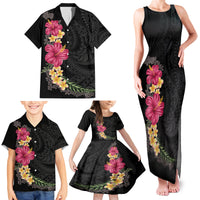 Hawaiian Plumeria and Hibiscus Family Matching Tank Maxi Dress and Hawaiian Shirt Colorful Style LT03 - Polynesian Pride