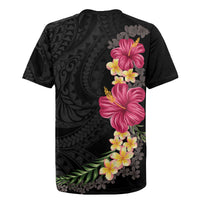 Hawaiian Plumeria and Hibiscus Rugby Jersey Colorful Style LT03 - Polynesian Pride