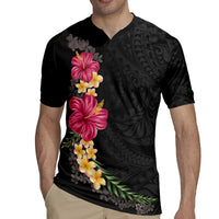 Hawaiian Plumeria and Hibiscus Rugby Jersey Colorful Style LT03 - Polynesian Pride