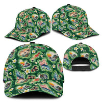 Hawaiian and Japanese Culture Together Classic Cap Hawaiian Island Shapes with Japanese Landscape Green Color LT03 - Polynesian Pride