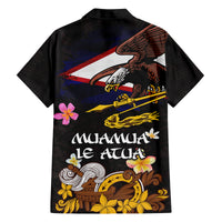 American Samoa Fue and Kava Bowl Family Matching Summer Maxi Dress and Hawaiian Shirt Plumeria and Polynesian Pattern LT03 - Polynesian Pride