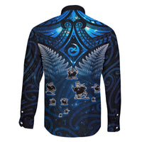New Zealand Matariki Family Matching Summer Maxi Dress and Hawaiian Shirt Maori Pattern and Kiwi Bird Haka Dance Sky Night LT03 - Polynesian Pride