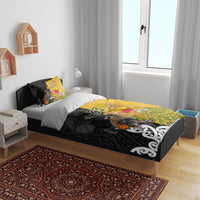 Aotearoa New Zealand And Australia Basketball Custom Bedding Set Maori Tribal Tattoo And Aboriginal Dot Art Heritage