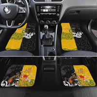 Aotearoa New Zealand And Australia Basketball Custom Car Mats Maori Tribal Tattoo And Aboriginal Dot Art Heritage LT03 Set 4pcs Multicolor - Polynesian Pride